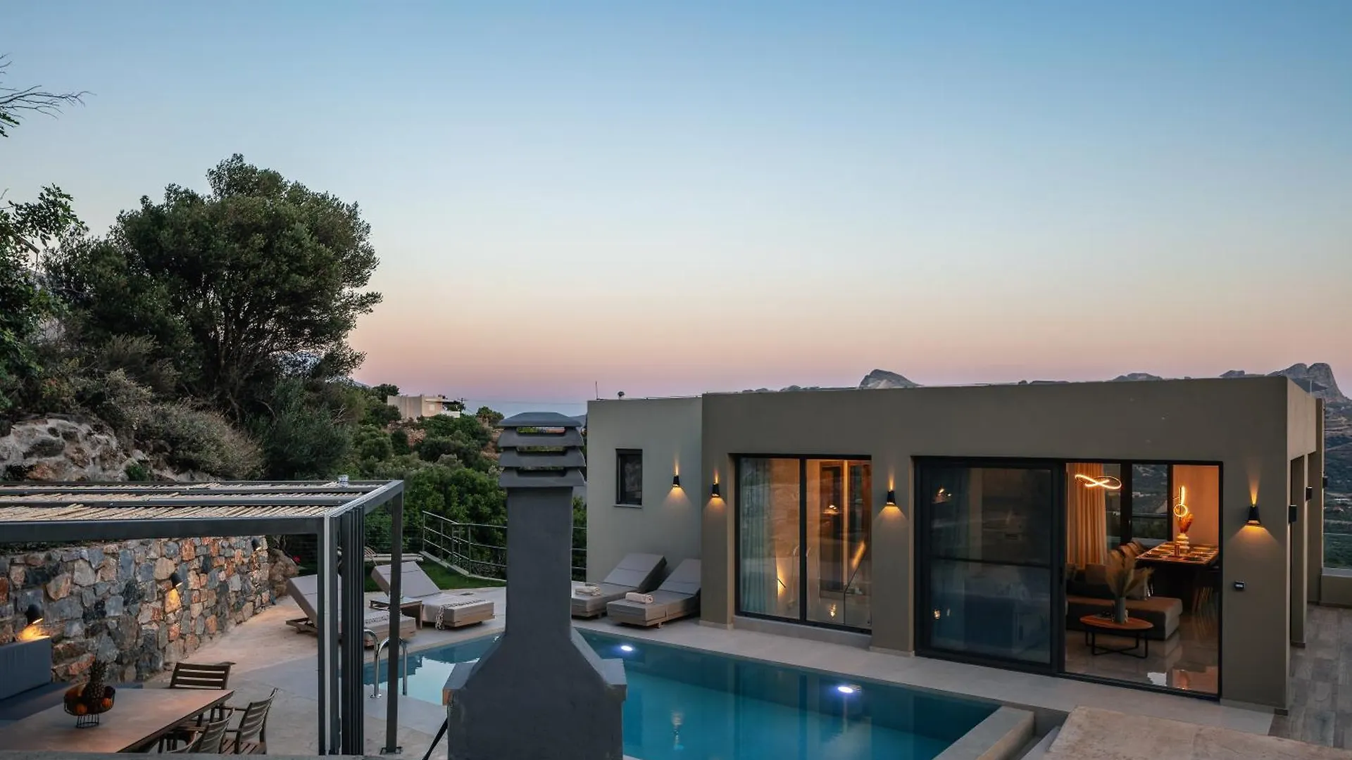 Sigma Villa, Private Swimming Pool Garden, Panoramic Sunset Ретимно