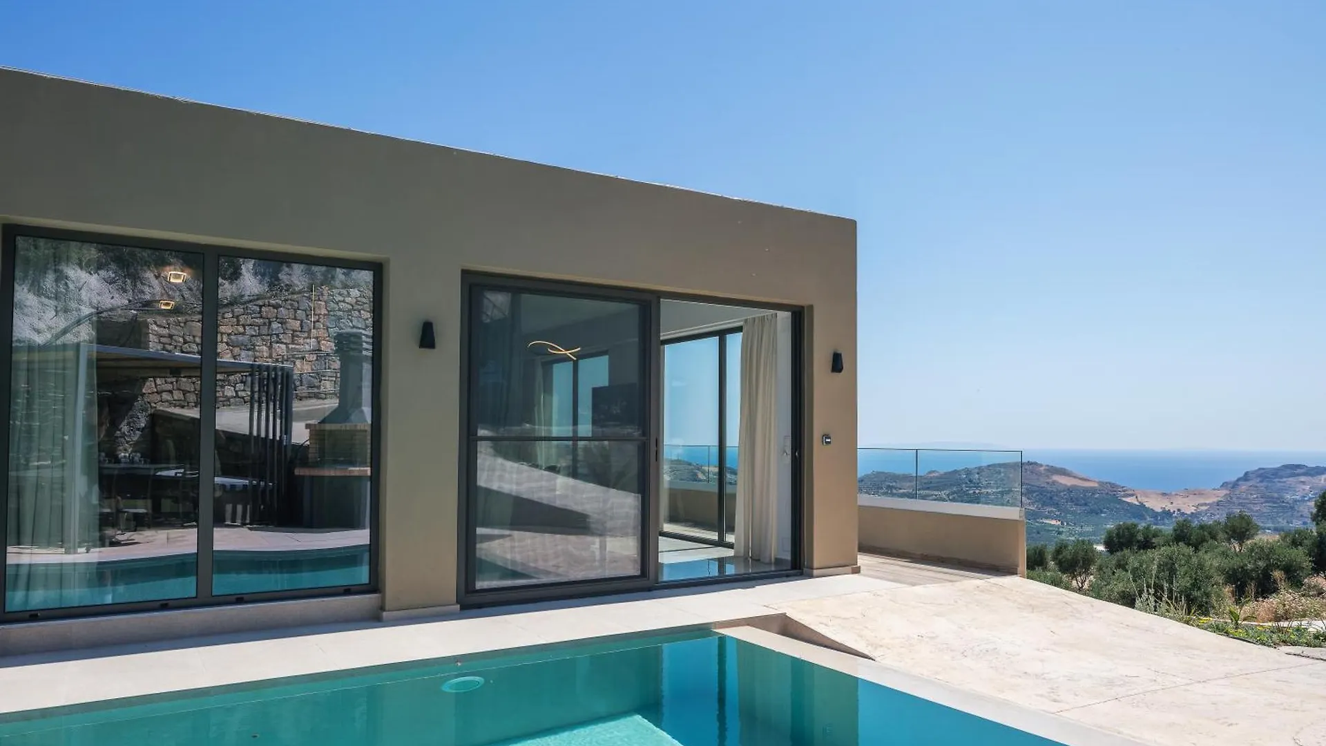 Sigma Villa, Private Swimming Pool Garden, Panoramic Sunset Rethymno Grecia