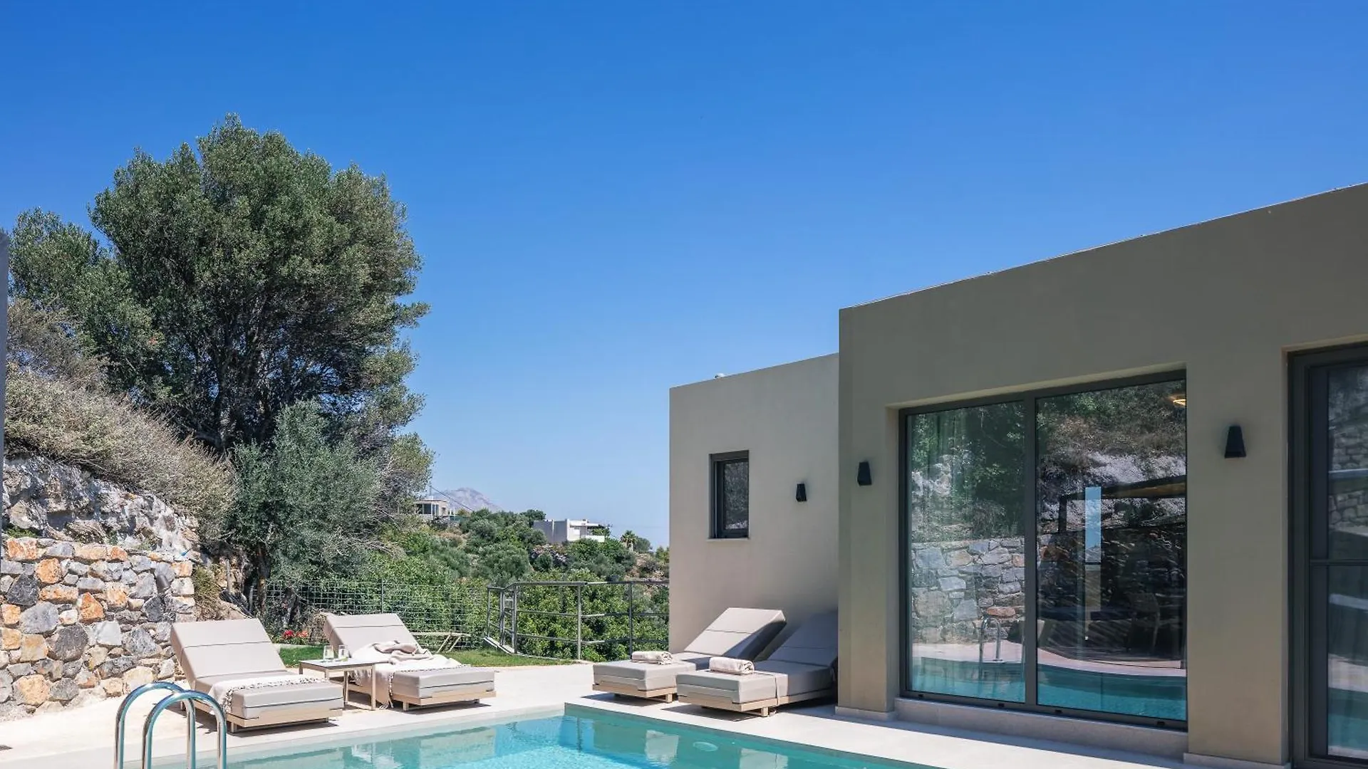 Sigma Villa, Private Swimming Pool Garden, Panoramic Sunset Rethymno